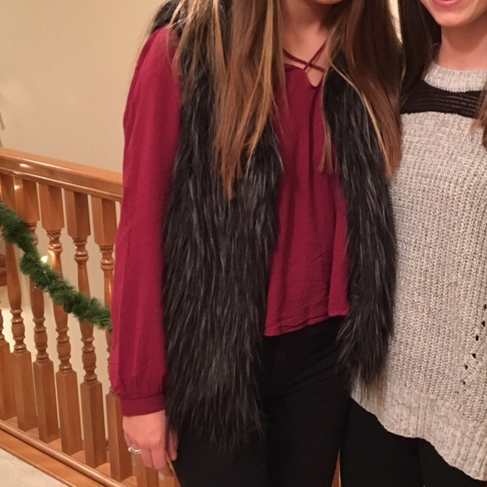 Faux Fur Vest Size S